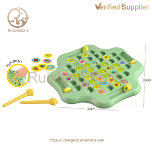 Gioco da Tavolo Educativo <span class=keywords><strong>per</strong></span> <span class=keywords><strong>Bambini</strong></span>, Allenamento della <span class=keywords><strong>Memoria</strong></span> con Frutta e Animali, Scacchi Reversibili, <span class=keywords><strong>Giochi</strong></span> <span class=keywords><strong>di</strong></span> Puzzle - Product Image 3