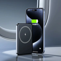 Batterie externe magnétique sans fil en alliage d'aluminium de qualité supérieure, 5000 mAh, 10000 mAh, 20000 mAh, chargeur rapide pour téléphone portable