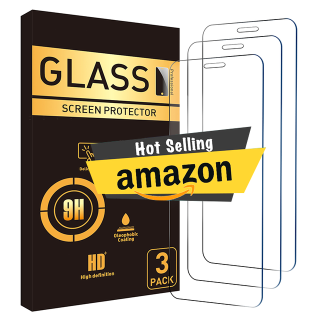 For iPhone 14 13 3 Pack Ailun Tempered Glass Screen Protector