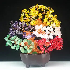 Nuova decorazione della casa dell'albero dei soldi dell'albero fortunato di cristallo dell'albero di fortuna del citrino - Product Image 1