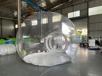 Dôme gonflable en PVC avec plateforme de saut, tente à bulles transparente et matelas pneumatique pour enfants - Certifié CE, étanche