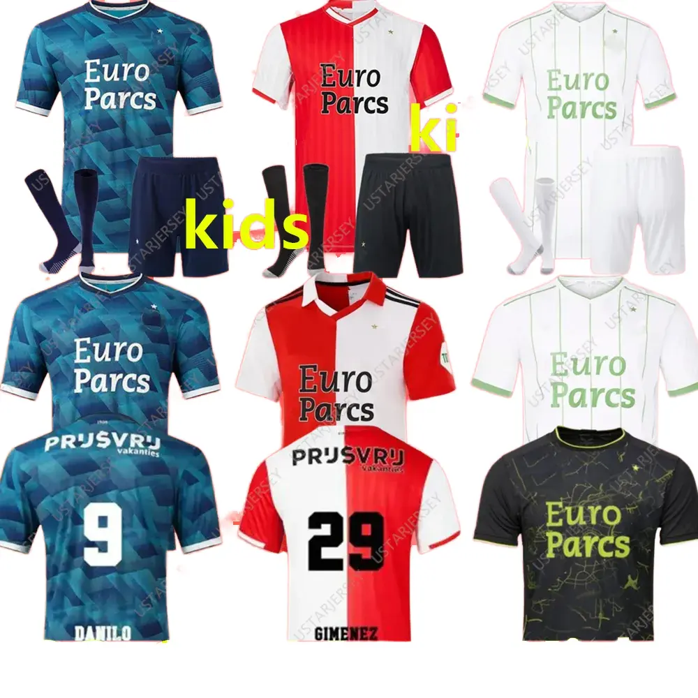 FeyENooRdS kit infantil 23/24 para futebol, camisa de futebol para treinamento em casa, versão jogador fora de casa, camisa de futebol, kit de camisas para futebol, 2023/2024