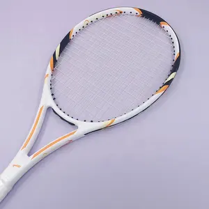 Hoogspanningsstandaard Tennisracket Koolstofvezel Tennisracket Met Glasvezel Half Carbon Tennisracket Voor Training