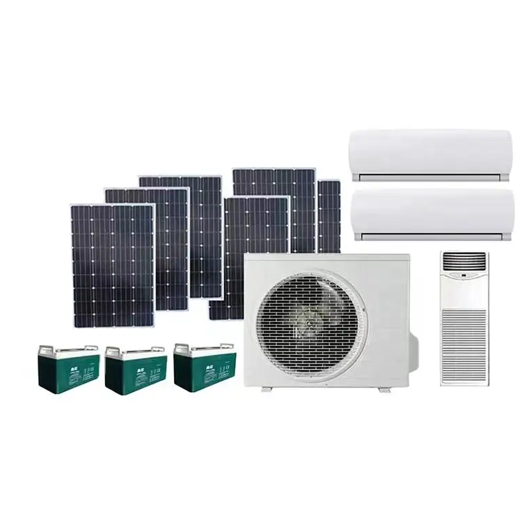 Gree Energie Fabriek Prijs 5 Jaar Garantie 9000btu 1hp 0,75ton Op Net Hybride Zonne-Energie Airconditioner