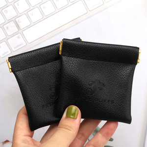 High Class Custom Design Logo Pu Leather Fashion Bag Earphone Jewelry Ring Necklace Coin Leather Dust Bag with Iron <b>Sheet</b> - Product Image 2