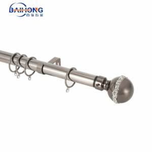 Ensemble <span class=keywords><strong>de</strong></span> tringle à rideau en métal nickel brossé tringle à rideau <span class=keywords><strong>de</strong></span> fenêtre en alliage d'aluminium - Product Image 6