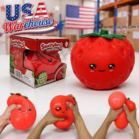 Jouet Squishy Géant Fraise USA, Jouet à Presser Jumbo, Grand Modèle de Fruit, Ornement, Jouet Anti-Stress et de Décompression, Très Doux, Grande Taille