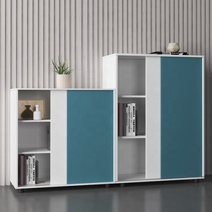 <span class=keywords><strong>Armoire</strong></span> modulable moderne de bureau en bois, Design européen élégant, meuble coulissant à 2 portes - Product Image 1