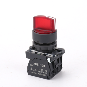 Xb5 Push Buttons <span class=keywords><strong>Selector</strong></span> chuyển ngắn xử lý 220V 3 vị trí 22 mét trắng LED ROTARY nhựa push button Thiết bị chuyển mạch với ánh sáng - Product Image 4