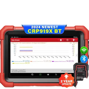 LAUNCH X431 Scanner OBD2 Scanner 2024 alat diagnostik dua arah, CANFD & DOIP mendukung Model 2024, 2 tahun Update