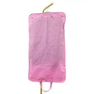 2023 Wholesale Cheap Custom Logo Popular Eco Friendly Foldable Fashion Non-woven Tote Garment Bag Pink