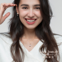 Offre Spéciale vivienne perle collier 18K OR Starbrust Diamant 8.5-9mm naturel Akoya Perle Pendentif Collier