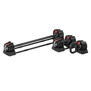 三合一多功能自由重量举重器 21 公斤可调节哑铃壶铃杠铃套装（男士用） - Product Image 5