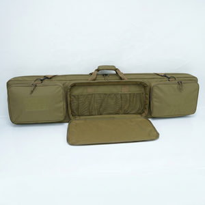 กระเป๋าใส่ปืนคู่แบบยุทธวิธีขนาด 56 นิ้ว พร้อมโลโก้และขนาดที่กำหนดเองได้  พร้อมแผ่น MOLLE แบบตัดด้วยเลเซอร์  กระเป๋าเก็บปืนคู่บุนวมไนลอน 1000D - Product Image 4