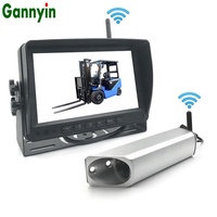 Carretilla elevadora inalámbrica de 7 pulgadas, Monitor LCD TFT dividido, cámara de carretilla elevadora AHD720P y adsorción magnética, batería portátil