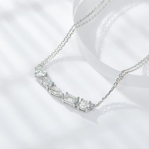 starsgem 925 silver moissanite fancy shape loose moissanite gold plated silver jewelry pendant necklace - Product Image 3