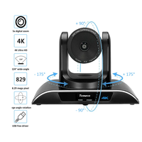 Caméra PTZ de diffusion TEVO-VHD-4K avec suivi automatique et zoom 5X pour salles de réunion et vidéoconférences (Teams, Zoom)