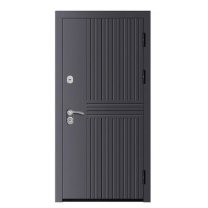 Porte d'entrée en bois de qualité supérieure de style classique insonorisée et économique pour centrale électrique porte de sécurité en acier pour villa - Product Image 5