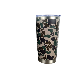 Gobelet isotherme en acier inoxydable 20 oz à double paroi avec couvercle magnétique à motif camouflage, tasses à café sous vide, couvercle coulissant personnalisable, Vasos Termicos - Product Image 4