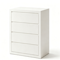 Armoire de classement blanche à 4 tiroirs avec serrure, coffre de rangement verrouillable pour bureau, organisateur de documents pour chambres