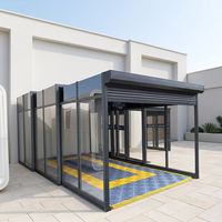 Cochera Retráctil para Exteriores, Resistente al Viento y a la Lluvia, con Protección Solar para Estacionamiento