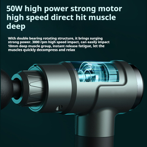 Masajeador Facial eléctrico inalámbrico profesional, 6 tipos de cabezales de masaje, terapia de alivio de percusión de tejido profundo doble individual - Product Image 5