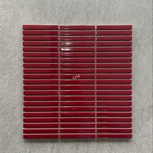 กระเบื้องโมเสคเซรามิกสีเหลืองลายเส้นสำหรับปูพื้นและผนังห้องครัว - Product Image 5