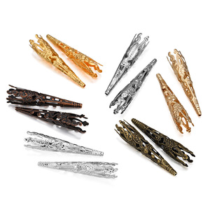 Accessoire pour cheveux, fleur trompette perlée de 42 mm de long, pour la fabrication de bijoux et la décoration des cheveux, haute qualité - Product Image 1