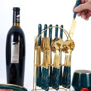 24-Piece Sustainable Stainless Steel Flatware <b>Set</b> Traditional Light Luxury Style Business Gift for Main Dining <b>Knife</b> Fork Spoon - Product Image 4