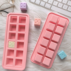 10 hoels แม่พิมพ์ซิลิโคนทรงตะแกรงสี่เหลี่ยมแม่พิมพ์เค้กช็อคโกแลตสบู่พุดดิ้งเยลลี่ลูกอมน้ำแข็งคุกกี้บิสกิตแม่พิมพ์ bakeware เครื่องมือ - Product Image 3