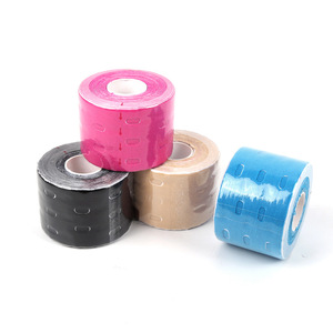 Bande élastique en coton, ruban <span class=keywords><strong>de</strong></span> <span class=keywords><strong>kinésiologie</strong></span> respirant et perforé, ruban musculaire protecteur, ruban thérapeutique multicolore pour le sport - Product Image 1
