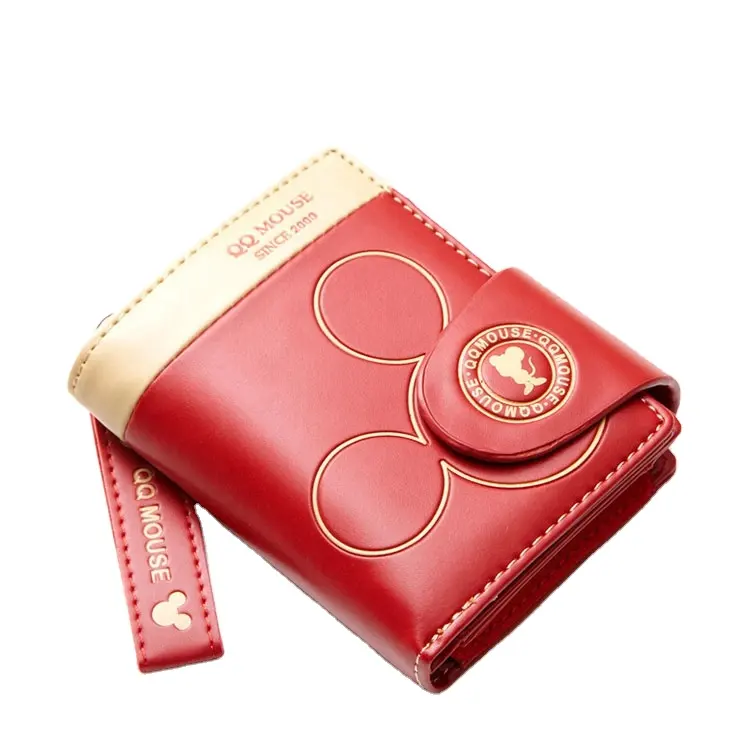 female famous brand small wallet cartoon mickey cute coin purse hasp card women purse wallet