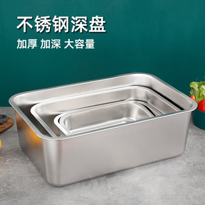 Bandeja Cuadrada de Acero Inoxidable de 7, 10, 15 y 20 cm de Profundidad para Almacenamiento de Alimentos en Hoteles, Apta para Lavavajillas - Product Image 4