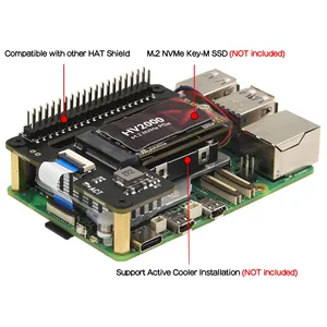 Tarjeta Periférica PCIe X1000 Pcie M.2 NVMe SSD 2242 <span class=keywords><strong>PIP</strong></span> para Raspberry <span class=keywords><strong>Pi</strong></span> 5 - Product Image 2