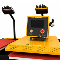 Presse à chaud automatique à double station avec écran tactile PLC, machine de transfert thermique pneumatique haute pression pour vêtements