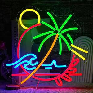 Letreros de Neón Decorativos, Letrero de Neón con Diseño de Amanecer y Atardecer, Luces LED con Diseño de Olas Marinas para Sala de Estar, Fiestas, Bares, Decoración, Alimentación por USB - Product Image 4