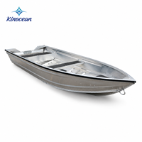 Bateau de pêche en aluminium à coque en V, type Jon Boat, 12, 14, 16 pieds, léger et durable, épaisseur 2mm 3mm, pour la pêche en lac, rivière et mer - Vente chaude