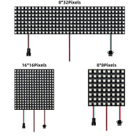 Matrice LED adressable WS2812B 8x8 16x16 8x32 - Écran à pixels RGB 5V, panneau d'affichage flexible programmable pour Arduino DIY Décoration