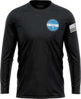 Chemises à manches longues Dry Fit personnalisées pour hommes, impression sur le devant, personnalisables, évacuation de l'humidité, protection solaire UV, 100% polyester