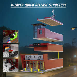 סדרת 66103 3079 מחשבים סדרה 66103 תחנת כיבוי אש דידי הרכבה אוסף דגם דגם צעצוע פלסטיק למינציה - Product Image 6