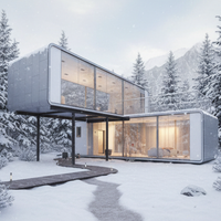 Cabine en bois de pommier robuste et durable avec matériau anticorrosion et isolation thermique pour la vie en zone isolée, site d'éco-tourisme
