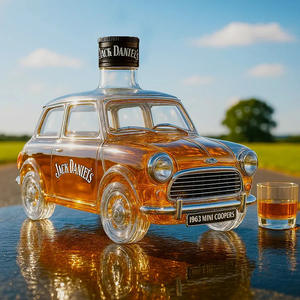 Botella de whisky con temática de coche de <span class=keywords><strong>policía</strong></span> de gran venta, vidrio de alta calidad, diseño Mustang, botella de vino - Product Image 6