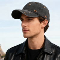 Gorra de Béisbol Bordada con Dibujo de Perro Salchicha en Algodón Lavado Suave, Ajustable, con Logotipo Personalizado