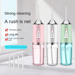 Irrigador Bucal Portátil al por Mayor, Recargable por USB, con 4 Boquillas y 220ml, para Limpieza Dental - Product Image 2