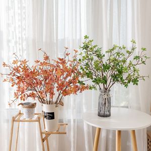 CallaFloral Fleur Artificielle Hawaïenne Feuille de Dragon Doré Eucalyptus Branche Unique Gris Orange Vert Café Vert Automne Décoration Maison - Product Image 1