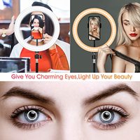 Anneau lumineux de 10 pouces avec support, lumière LED pour selfie, anneau lumineux pour iPhone, trépied, support de téléphone pour la photographie vidéo