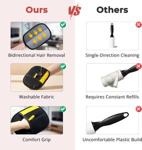 New Design Dog Cat Gloves <b>Pet</b> Grooming Removal Fur Gloves Hair Remover for Dogs - Product Image 3