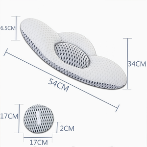 Oreiller ergonomique en mousse à mémoire <span class=keywords><strong>de</strong></span> forme <span class=keywords><strong>pour</strong></span> le soutien lombaire, soulagement des douleurs du bas du dos, chaise <span class=keywords><strong>de</strong></span> bureau, siège <span class=keywords><strong>de</strong></span> voiture, housse lavable, correction <span class=keywords><strong>de</strong></span> la posture - Product Image 4