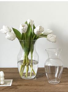 थोक बड़े कैलिबर पारदर्शी स्पष्ट ग्लास फूलदान घर के लिविंग रूम के लिए टेबल टॉप फैक्टरी मूल्य - Product Image 2