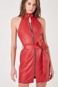 Mono Sexy de piel sintética para mujer, traje ajustado con cremallera trasera de una pieza, traje fetiche elegante, Catsuits, Mono para mujer - Product Image 5